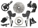 SRAM Apex XPLR AXS Wide Disc HRD Flat Mount Gravel Group 1x12 | Quarq Powermeter Crank 175 mm without Disc Brake Rotors SRAM DUB Wide | PressFit PF41 BB86 Road