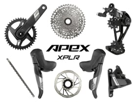 SRAM Apex XPLR Wide Disc HRD Flat Mount Gravel Group 1x12