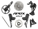 SRAM Apex XPLR Wide Disc HRD Flat Mount Gravel Gruppe 1x12 170 mm ohne Bremsscheiben SRAM DUB Wide | PressFit PF41 BB86 Road