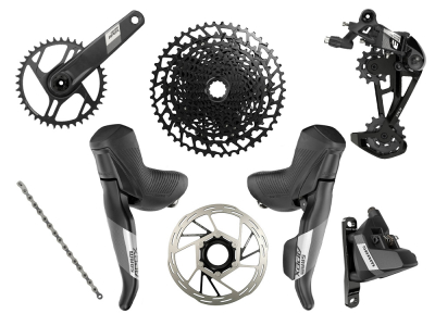 SRAM Apex Eagle Wide Disc HRD Flat Mount Gravel Group 1x12 165 mm with