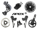 SRAM Mullet Apex AXS Wide GX Eagle Gravel Group 1x12 160 mm Paceline XR Rotor 160 mm | Center Lock (front and rear) SRAM DUB Wide | PressFit PF41 BB86 Road