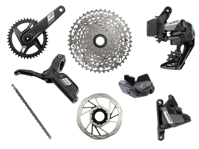 SRAM Apex XPLR AXS Wide Disc HRD Flat Mount Flatbar Gravel Gruppe 1x12 165 mm Paceline Rotor 160 mm | Center Lock (vorn und hinten) SRAM DUB Wide | PressFit30