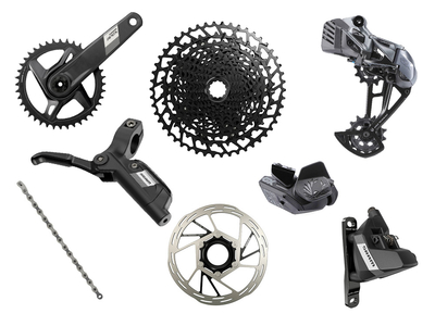 SRAM Mullet Apex AXS Wide GX Eagle Flatbar Gravel Gruppe 1x12 170 mm ohne Bremsscheiben SRAM DUB Wide | PressFit PF41 BB86 Road