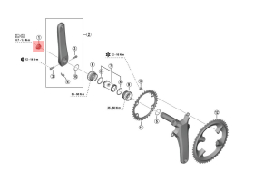 SHIMANO crank bolt for Road Hollowtech II cranks