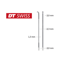 DT SWISS Speiche Revolite silber 276 mm