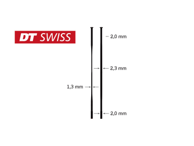 DT SWISS Speiche Revolite Straightpull schwarz 286 mm
