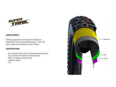 SCHWALBE Reifen Magic Mary 27,5 x 2,60 Super Trail ADDIX Ultra Soft EVO Snake Skin TLE