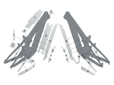 SYNCROS frame protector set for Scott Patron model year 2022 | transparent matt