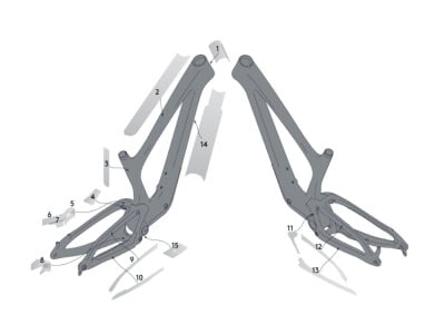 SYNCROS Rahmenschutz Set für Bold Linkin Modelljahr 2023 | transparent glänzend
