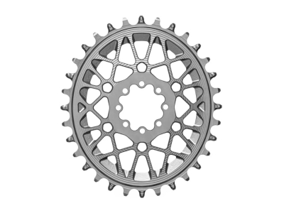 ABSOLUTE BLACK Chainring Direct Mount oval 3 mm Offset | 1-fach narrow wide for Eagle Transmission Cranks | titanium 30 Teeth