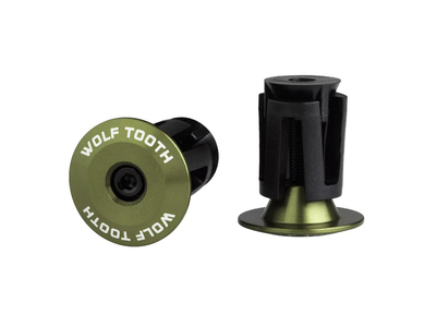 WOLFTOOTH Lenkerstopfen Bar End Plugs Aluminium | olive