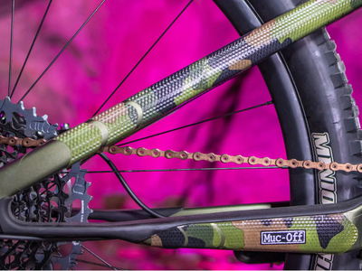 MUC-OFF MTB Rahmenschutz Set | Hinterbau | Kettenstreben | Sitzstreben | Camo | matt