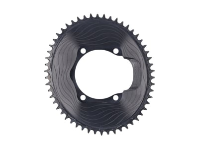 ALUGEAR Kettenblatt oval Aero 1-fach | LK 110 mm asymmetrisch narrow-wide | Dura Ace R9200 | Ultegra R8100 | schwarz 56 Zähne