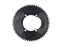 ALUGEAR Chainring round Aero 1-speed | BCD 110 mm asymmetrical narrow-wide | Dura Ace R9200 | Ultegra R8100 | black 44 Teeth