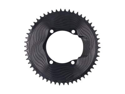 ALUGEAR Chainring round Aero 1-speed | BCD 110 mm asymmetrical narrow-wide | Dura Ace R9200 | Ultegra R8100 | black 48 Teeth
