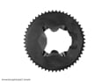 ALUGEAR Chainring Set round Aero 2-speed | BCD 110 mm asymmetrical | Dura Ace R9200 | Ultegra R8100 | black