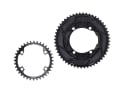 ALUGEAR Chainring Set round Aero 2-speed | BCD 110 mm asymmetrical | Dura Ace R9200 | Ultegra R8100 | black 50-34 Teeth
