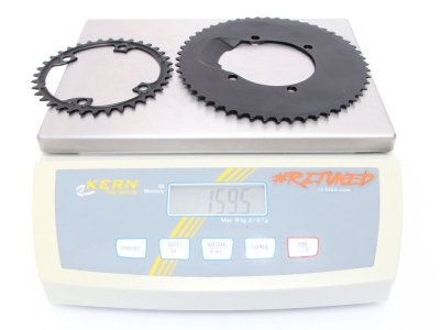 ALUGEAR Chainring Set round Aero 2-speed | BCD 110 mm asymmetrical | D