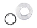 ALUGEAR Chainring Set round Aero 2-speed | BCD 110 mm asymmetrical | Dura Ace R9200 | Ultegra R8100 | silver 52-36 Teeth