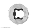 ALUGEAR Aero Cover for 1-speed | 2-speed Aero Chainrings | LK 110 mm asymmetric | black for Ultegra R8100 Crank