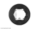 ALUGEAR Aero Cover for 1-speed | 2-speed Aero Chainrings | LK 110 mm asymmetric | silver for 105 R7100 Crank