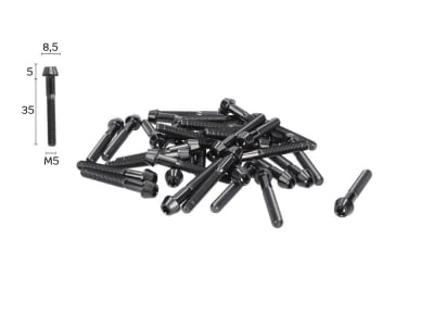 Titanschraube M5x35 konisch | schwarz