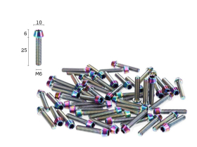 Titanium Screw M6x25 conical | oil slick