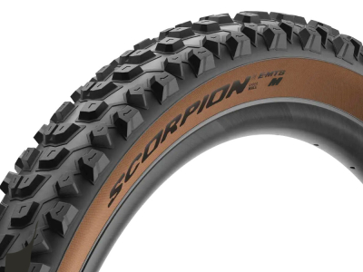 PIRELLI Reifen Scorpion E-MTB M 29 x 2,60 Mixed Terrain SmartGrip Gravity | HyperWall TL-Ready schwarz / braun