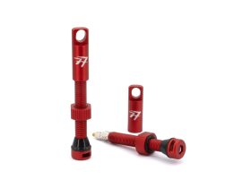 77DESIGNZ Tubeless Valve Set Aluminum | 44 mm red