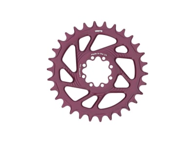 UNITE COMPONENTS Chainring round Direct Mount | 1-speed narrow-wide SRAM MTB 8-Bolt 3 mm offset | Dark Cherry