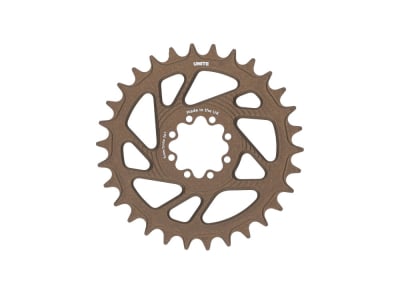 UNITE COMPONENTS Chainring round Direct Mount | 1-speed narrow-wide SRAM MTB 8-Bolt 3 mm offset | Burnt Bronze