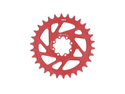 UNITE COMPONENTS Kettenblatt rund Direct Mount | 1-fach narrow-wide SRAM 8-Loch MTB 3 mm Offset | Firehouse Red 32 Zähne