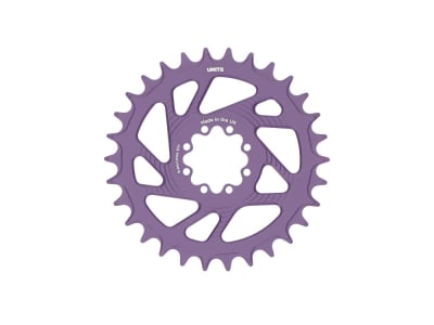 UNITE COMPONENTS Chainring round Direct Mount | 1-speed narrow-wide SRAM MTB 8-Bolt 3 mm offset | Bright Purple 30 Teeth