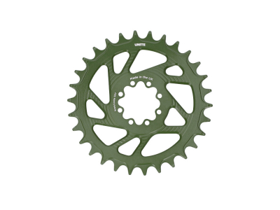 UNITE COMPONENTS Kettenblatt rund Direct Mount | 1-fach narrow-wide SRAM 8-Loch MTB 3 mm Offset | Camo Green 32 Zähne