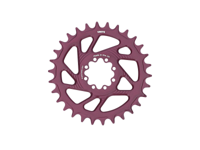 UNITE COMPONENTS Chainring round Direct Mount | 1-speed narrow-wide SRAM MTB 8-Bolt 3 mm offset | Dark Cherry 32 Teeth