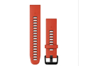 GARMIN replacement smartwatch strap | Quickfit silicone | Flame red/graphite