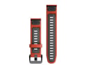GARMIN replacement smartwatch strap | Quickfit silicone | Flame red/graphite