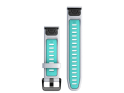 GARMIN replacement smartwatch strap | Quickfit silicone | Stone white/aqua 20 mm