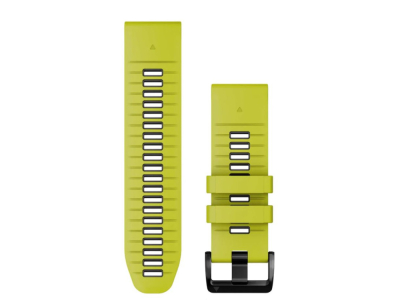 GARMIN replacement smartwatch strap | Quickfit silicone | Electric lime/graphit 26 mm