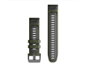 GARMIN replacement smartwatch strap | Quickfit silicone | Moss green/graphite 22 mm