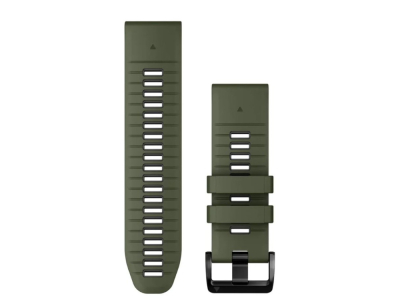 GARMIN replacement smartwatch strap | Quickfit silicone | Moss green/graphite 26 mm