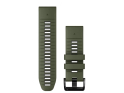 GARMIN replacement smartwatch strap | Quickfit silicone | Moss green/graphite 26 mm