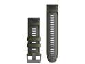 GARMIN replacement smartwatch strap | Quickfit silicone | Moss green/graphite 26 mm