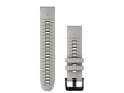 GARMIN replacement smartwatch strap | Quickfit silicone | Fog gray/moss green