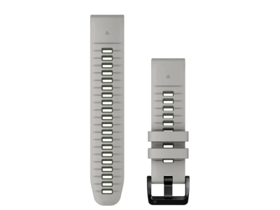 GARMIN replacement smartwatch strap | Quickfit silicone | Fog gray/moss green 22 mm