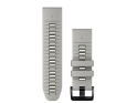 GARMIN replacement smartwatch strap | Quickfit silicone | Fog gray/moss green 26 mm