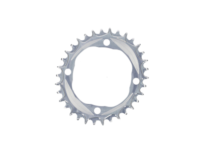 ALUGEAR Chainring oval Aero BCD 104 mm for SRM Power Meter | 1-speed narrow-wide MTB | silver