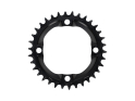 ALUGEAR Chainring round Aero BCD 104 mm for SRM Power Meter | 1-speed narrow-wide MTB | black
