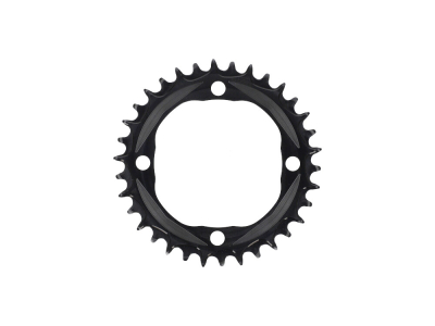 ALUGEAR Kettenblatt rund Aero LK 104 mm für SRAM Power Meter | 1-fach narrow-wide MTB | schwarz 32 Zähne