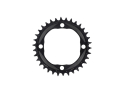 ALUGEAR Chainring round Aero BCD 104 mm for SRM Power Meter | 1-speed narrow-wide MTB | black 36 Teeth